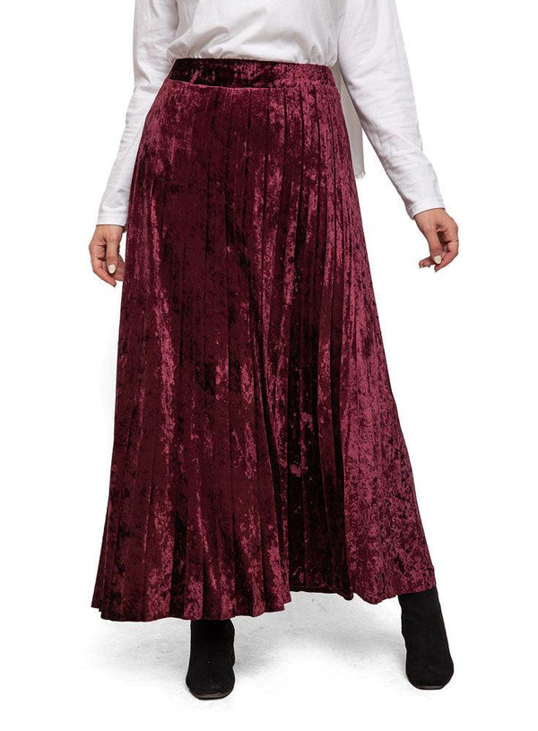 Purple V - Pleated Skirt - Khotwh