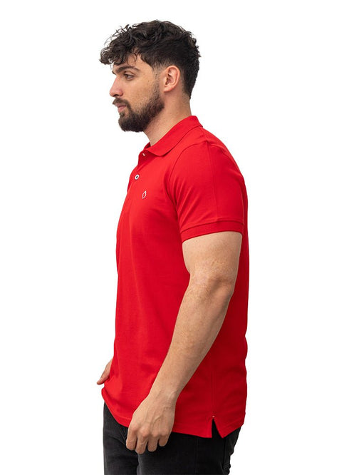 Racing Red Basic Polo - Khotwh