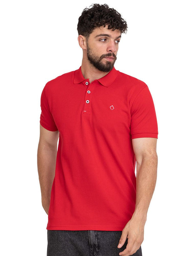 Racing Red Basic Polo - Khotwh