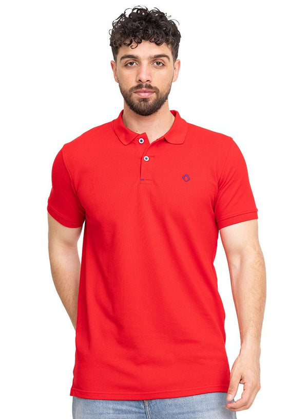 Racing Red Basic Polo - Khotwh