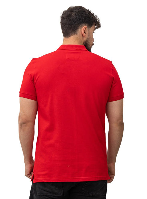 Racing Red Basic Polo - Khotwh