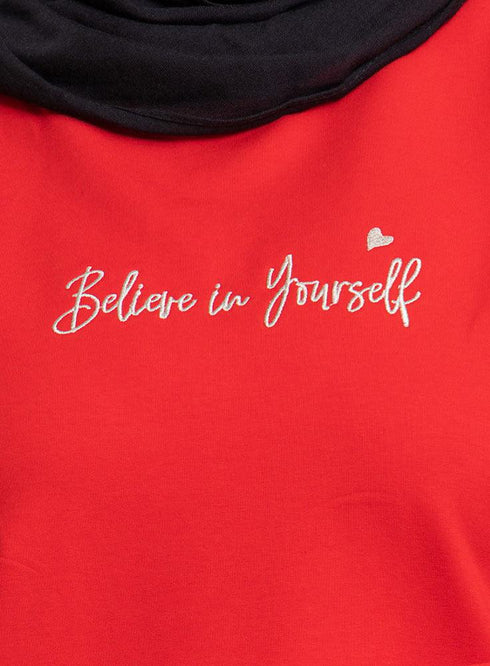Racing Red Basic Tunic - Believe - Khotwh