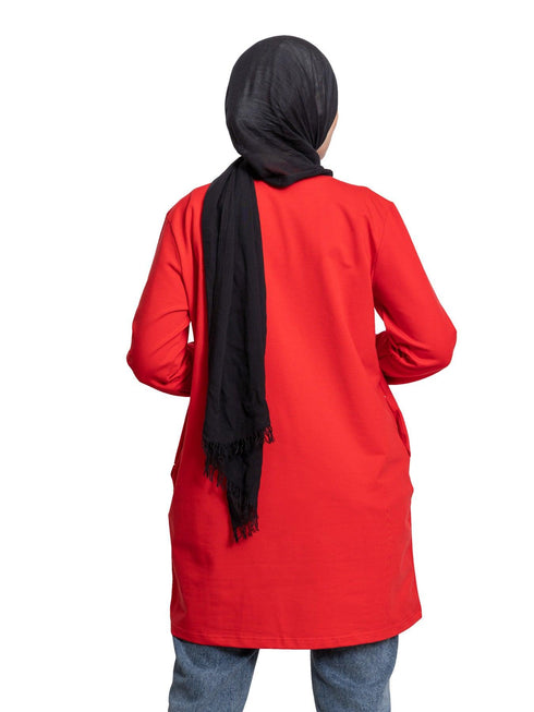 Racing Red Basic Tunic - Believe - Khotwh