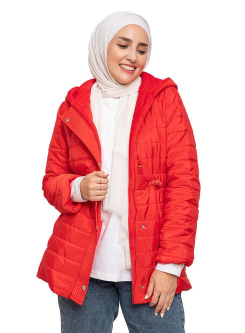 Racing Red Double Face Jacket - Khotwh