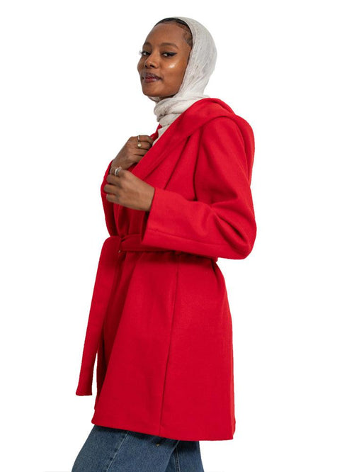 Racing Red Feather Jacket - Khotwh