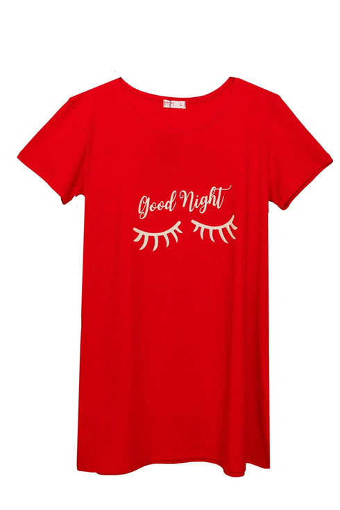 Racing Red Night Shirt - Design 18 - Khotwh