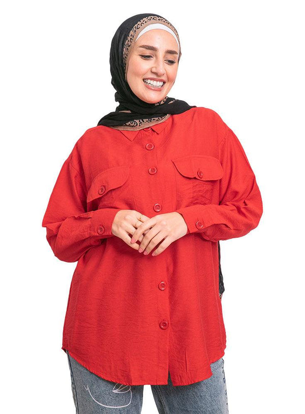 Racing Red P - Pocket Shirt - Khotwh