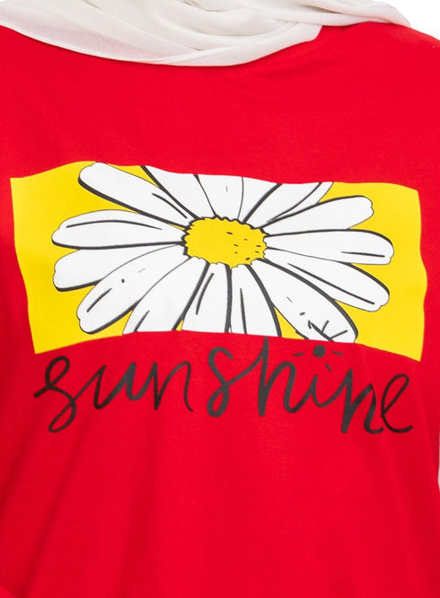 Racing Red Printed Long - Sleeve Design 12 - Khotwh