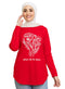 Racing Red Printed Long - Sleeve Design 4 - Khotwh