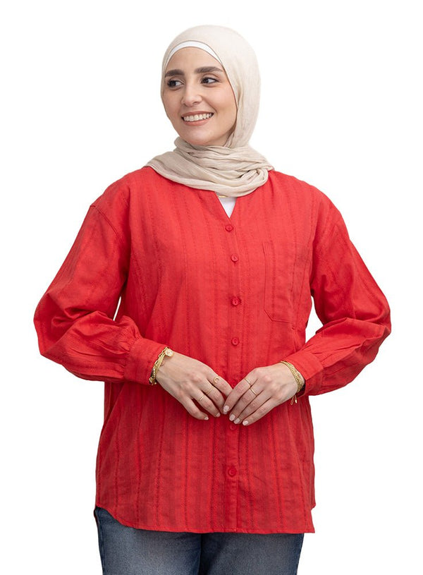 Racing Red RD - V - Neck Shirt - Khotwh