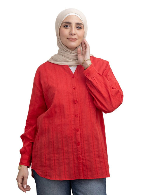 Racing Red RD - V - Neck Shirt - Khotwh