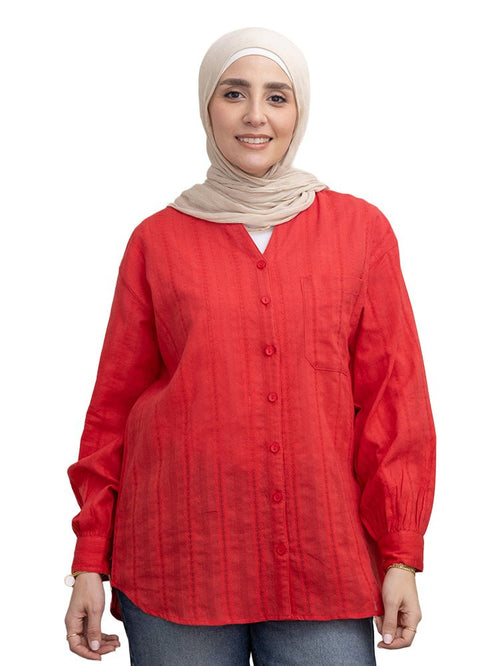Racing Red RD - V - Neck Shirt - Khotwh