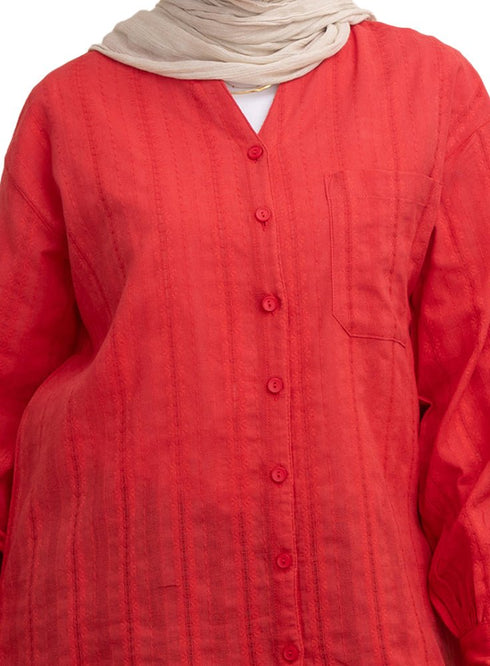 Racing Red RD - V - Neck Shirt - Khotwh