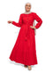 Racing Red W.Button Dress - Khotwh