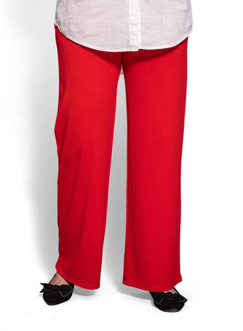 Racing Red Wide Trousers - Khotwh