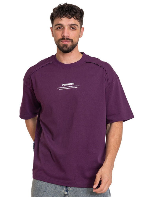 Reddish Brown Design 3873 VIG - O - S Round T-shirt - Khotwh