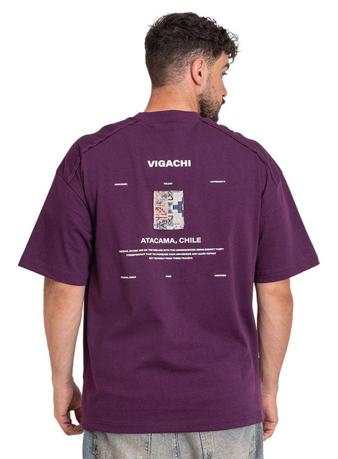 Reddish Brown Design 3873 VIG - O - S Round T-shirt - Khotwh