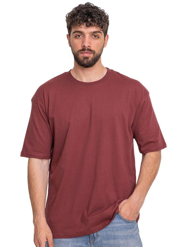 Reddish Brown O.S Round T-Shirt - Khotwh