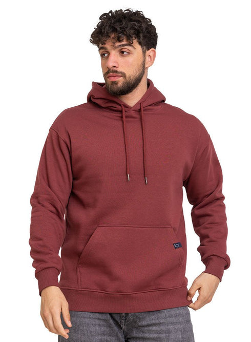 Reddish Brown Over Size Hoodie - Khotwh
