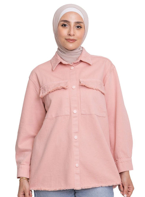 Rose Embroidered Gabardine Shirt - Khotwh