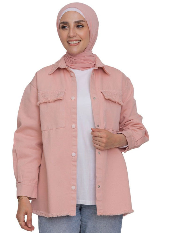 Rose Embroidered Gabardine Shirt - Khotwh