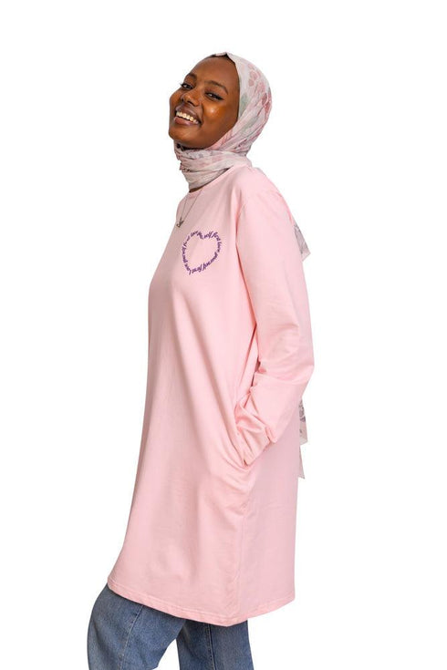 Rose Shadow Basic Tunic - Love - Khotwh