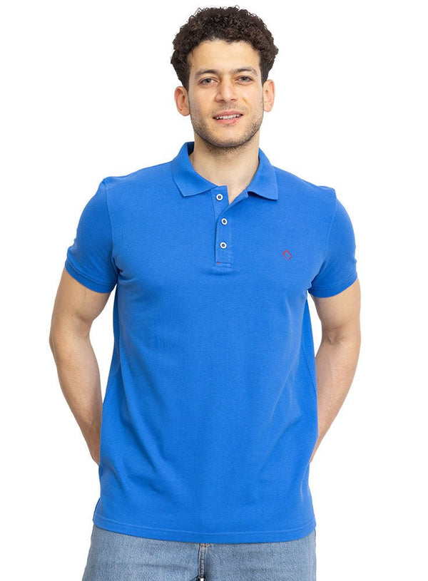 Royal Blue Basic Polo - Khotwh