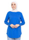 Royal Blue Curved Long - Sleeve - Khotwh