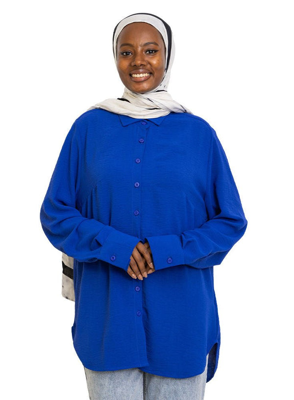 Royal Blue CY - Over Size Shirt - Khotwh