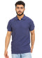 Royal Blue Design 7523Knit Polo Neck - T-Shirt - Khotwh