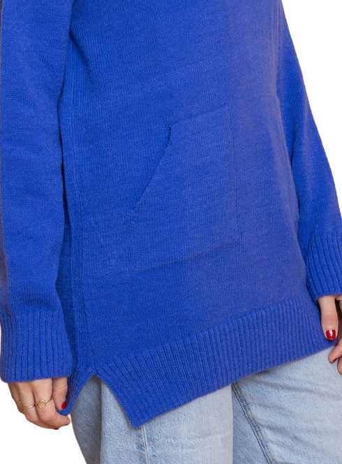 Royal Blue Hoodie Pullover - Khotwh