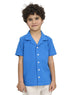Royal Blue Kids Linen Shirt - Khotwh