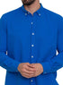 Royal Blue Linen Shirt - Khotwh