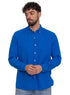 Royal Blue Linen Shirt - Khotwh