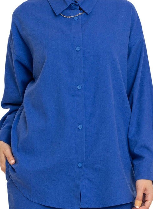 Royal Blue Linen Suit - Khotwh