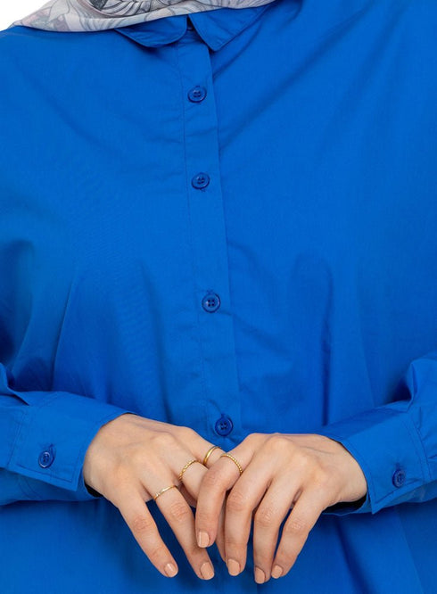 Royal Blue Over - Size Shirt - Khotwh
