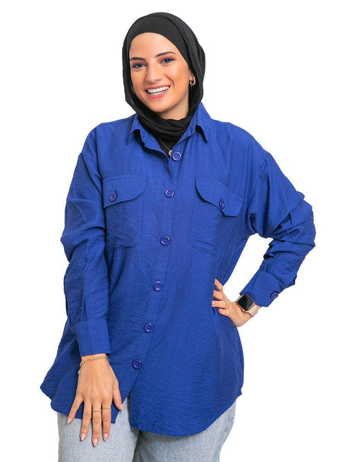 Royal Blue P - Pocket Shirt - Khotwh