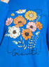 Royal Blue Printed Long - Sleeve Design 16 - Khotwh
