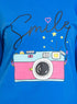 Royal Blue Printed Long - Sleeve Design 20 - Khotwh