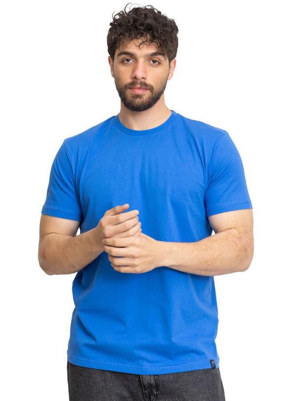 Royal Blue Regular Round T-shirt - Khotwh