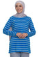 Royal Blue Striped Long - Sleeve - Khotwh