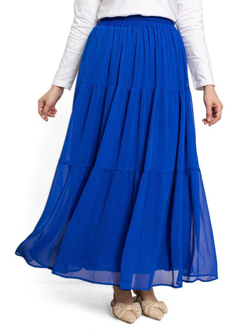 Royal Blue Urea Skirt - Khotwh