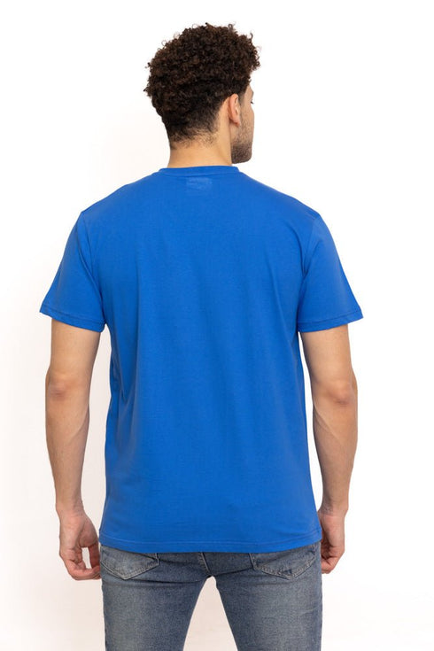 Royal Blue V - neck T-Shirt - Khotwh