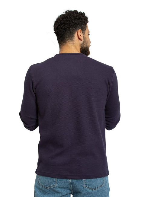 S - Medieval Blue Henley - Khotwh