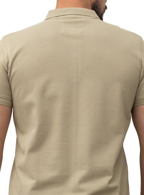 Sage Green Basic Polo - Khotwh