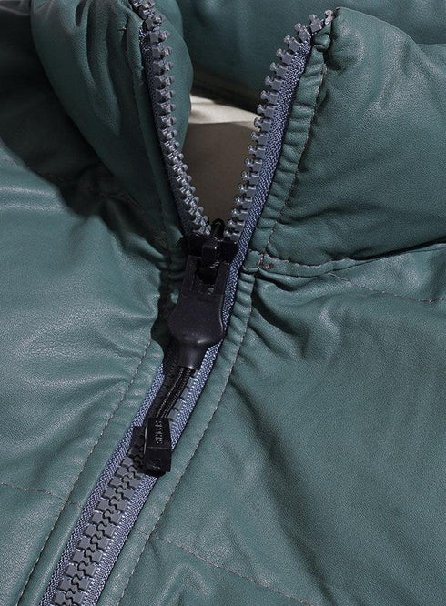 Sale Grey F - Leather Jacket - Khotwh