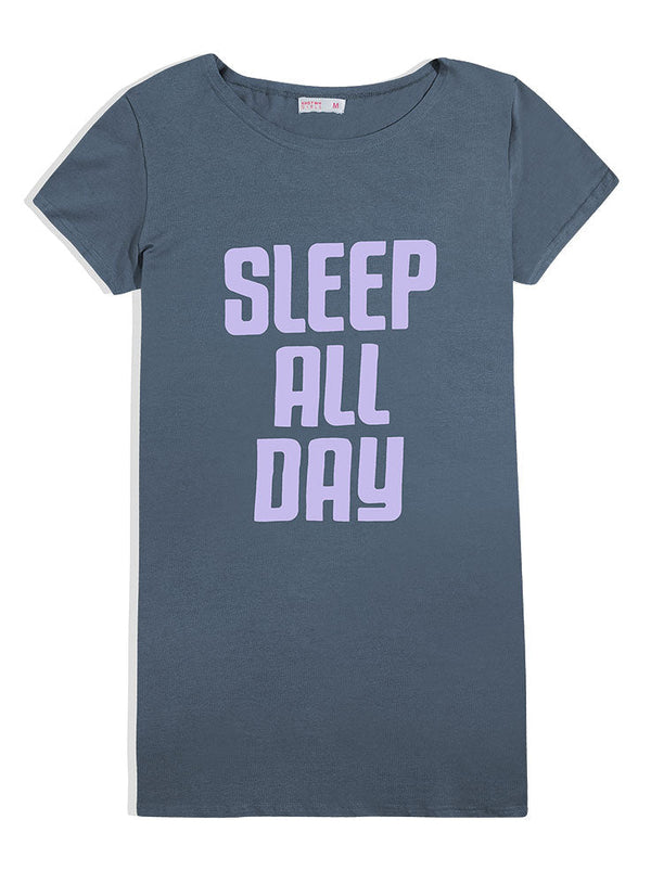 Sale Grey Night Shirt - Design 23 - Khotwh