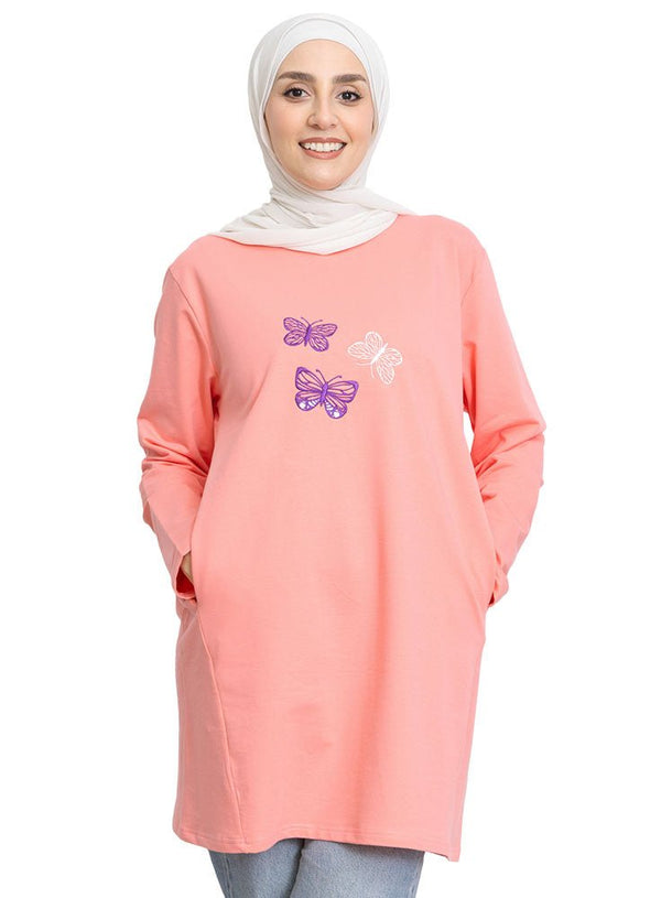 Salmon rose E - Pocket Tunic Design 3 - Khotwh