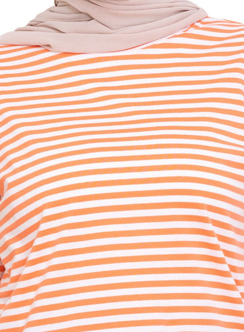 Salmon Striped Long - Sleeve - Khotwh