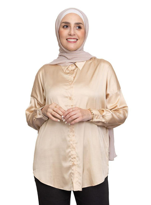 Sand Satin Blouse - Khotwh
